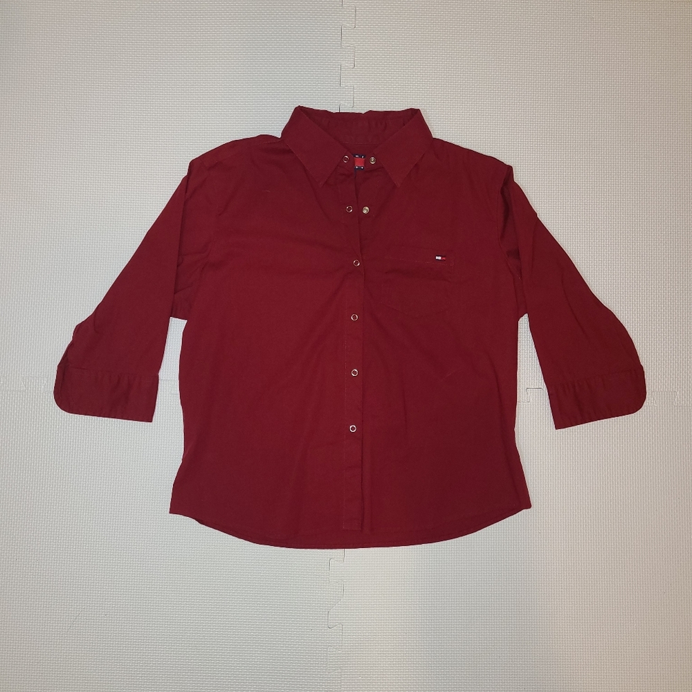 Tommy Hilfiger Red Button Down Shirt